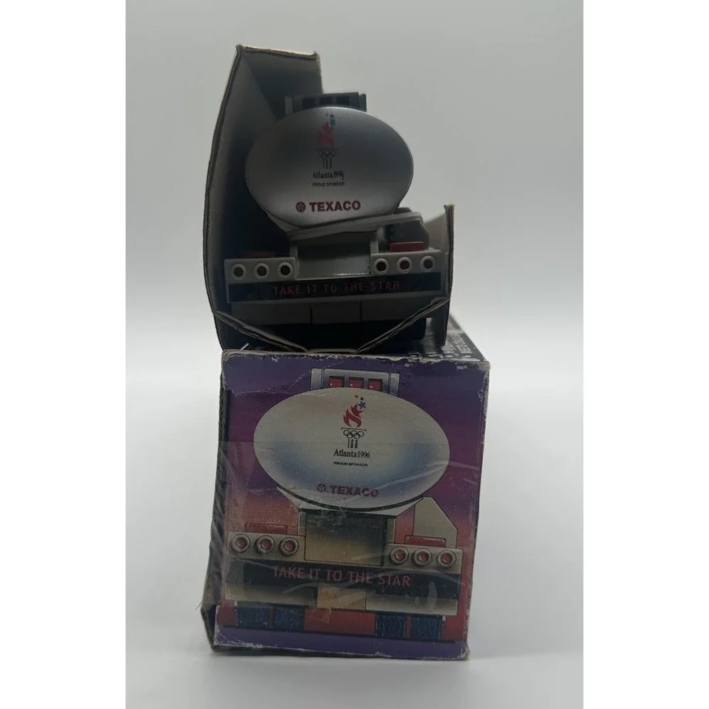 1996 TEXACO ATLANTA OLYMPIC GAMES TOY TANKER TRUCK LIGHTS & SOUND COLLECTOR